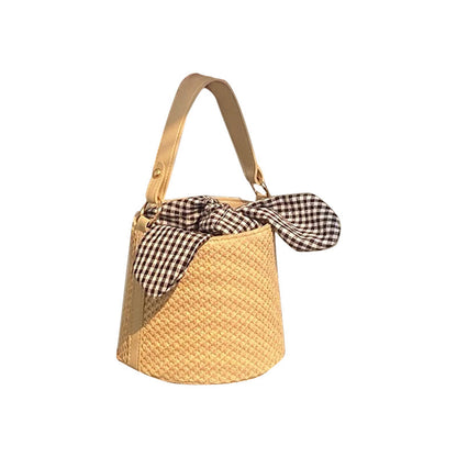 Women's Summer All-Match Bucket Straw Bag