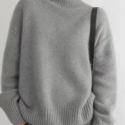 Oversized Cashmere Roll Neck Sweater