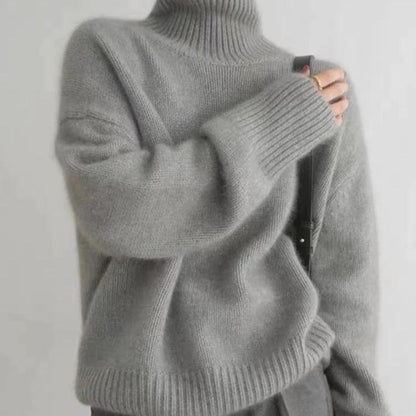 Oversized Cashmere Roll Neck Sweater